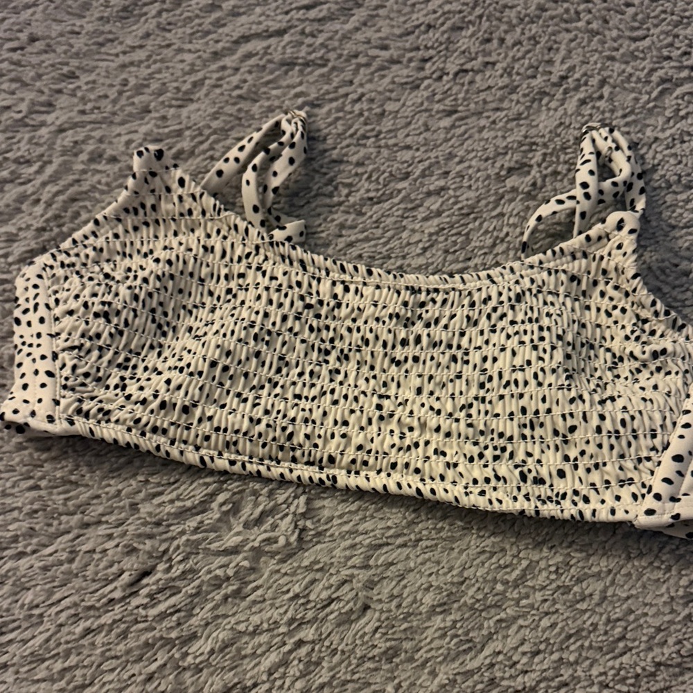 Xhilaration White Camisole with Black Dots
